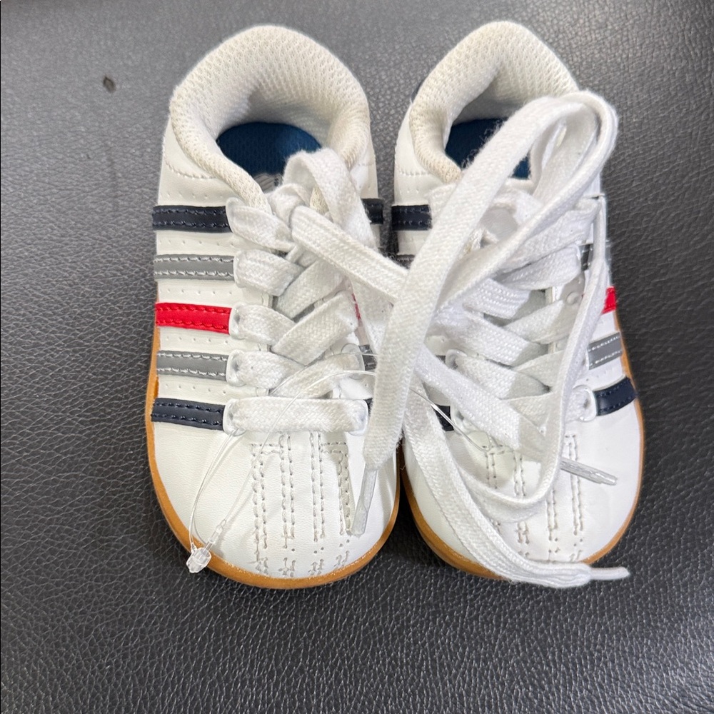 K-Swiss Kids White, Navy, and Red Sneakers Infant Size 5 NWOT
